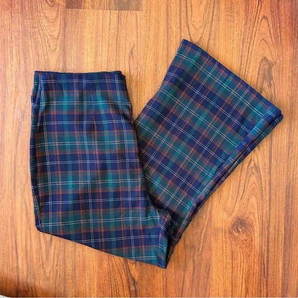 NWT Collectif Eleanor Rustic Check Trousers - UK 16/XL/US 12 - Picture 4 of 5